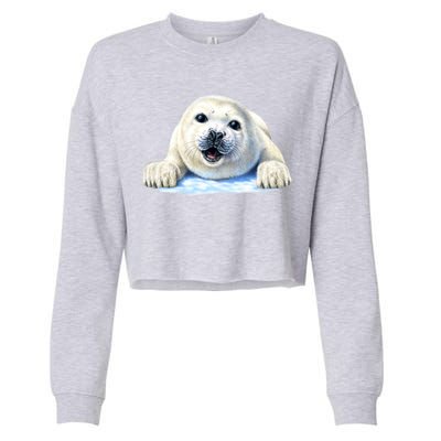 Cute Seal Wildlife Cropped Pullover Crew