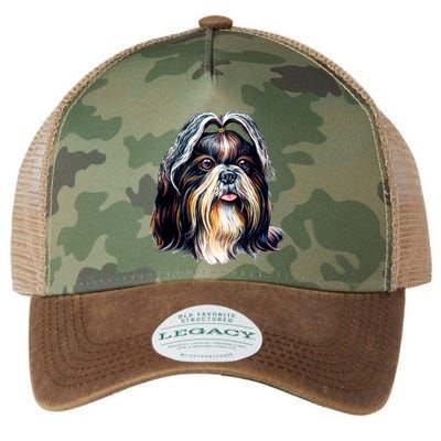 Cute Shih Tzu Legacy Tie Dye Trucker Hat