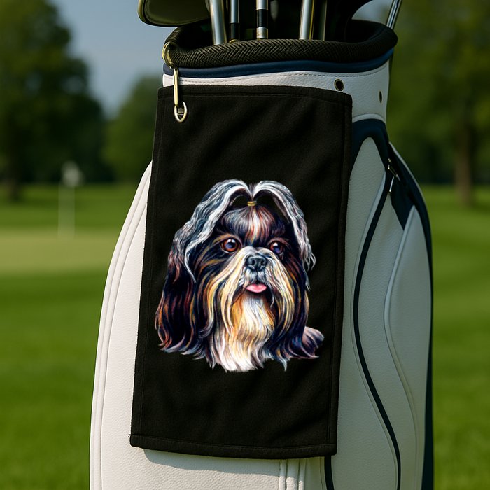 Cute Shih Tzu Golf Towel