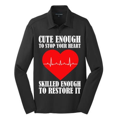 Cute Skilled Nurse Silk Touch Performance Long Sleeve Polo