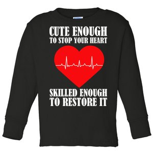 Cute Skilled Nurse Toddler Long Sleeve Shirt