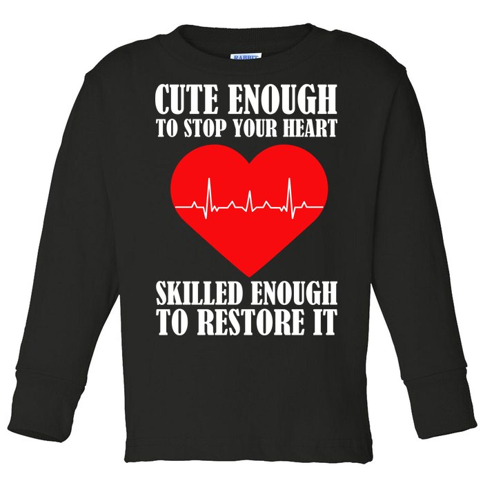 Cute Skilled Nurse Toddler Long Sleeve Shirt