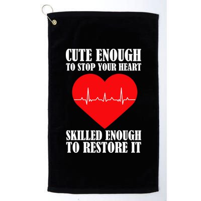 Cute Skilled Nurse Platinum Collection Golf Towel