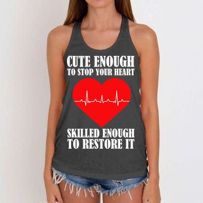 Cute Skilled Nurse Women's Knotted Racerback Tank