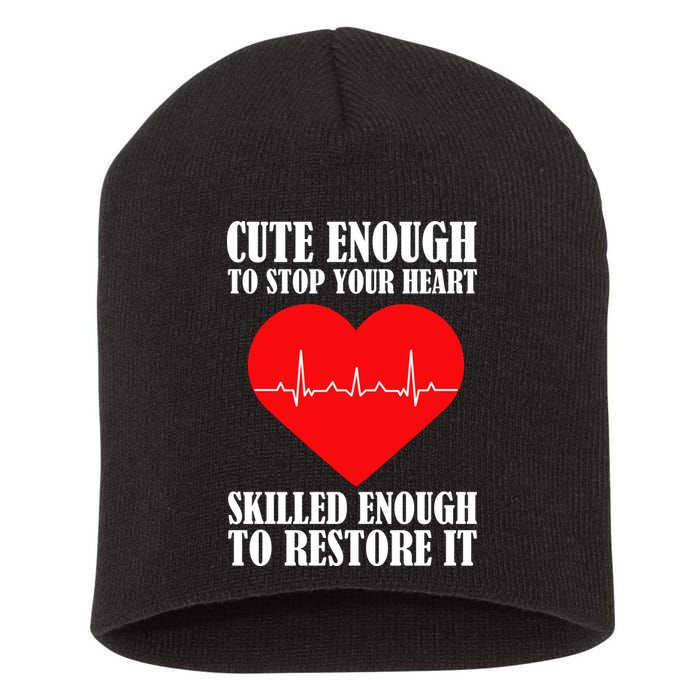 Cute Skilled Nurse Short Acrylic Beanie