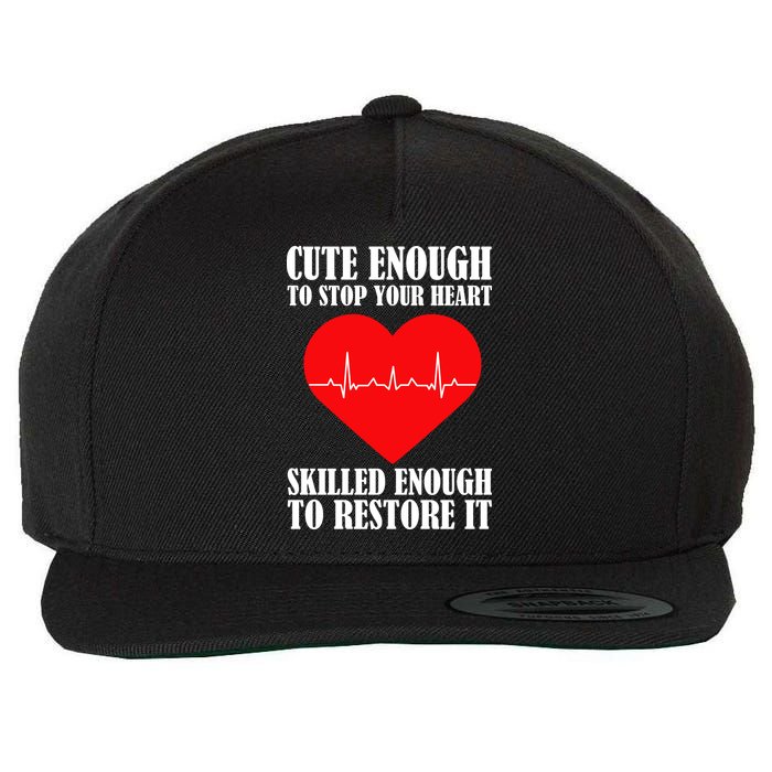 Cute Skilled Nurse Wool Snapback Cap