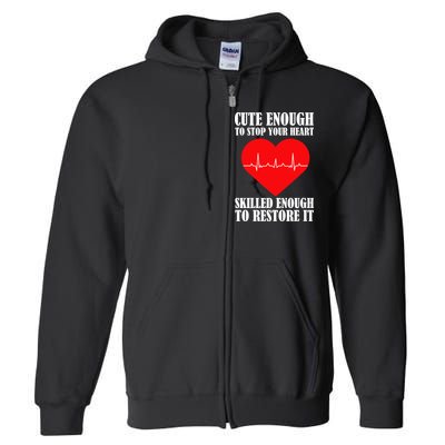 Cute Skilled Nurse Full Zip Hoodie