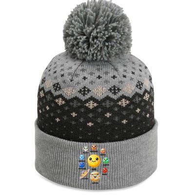 Cute Solar System Emoji The Baniff Cuffed Pom Beanie