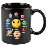 Cute Solar System Emoji 11oz C Handle Ceramic Mug