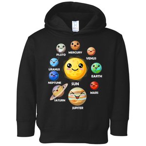 Cute Solar System Emoji Toddler Hoodie