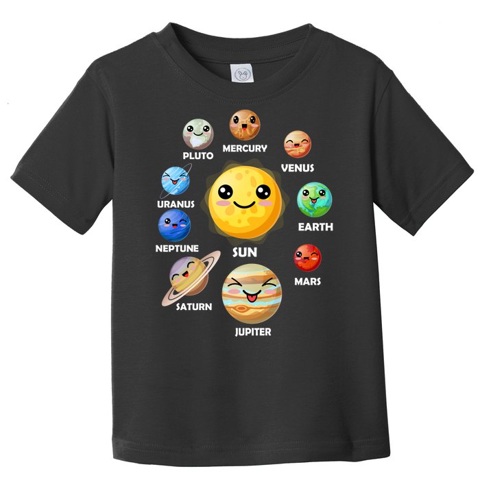 Cute Solar System Emoji Toddler T-Shirt