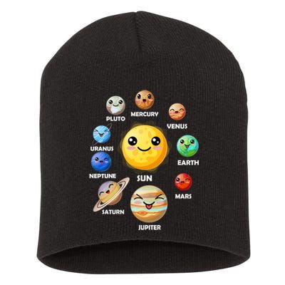 Cute Solar System Emoji Short Acrylic Beanie