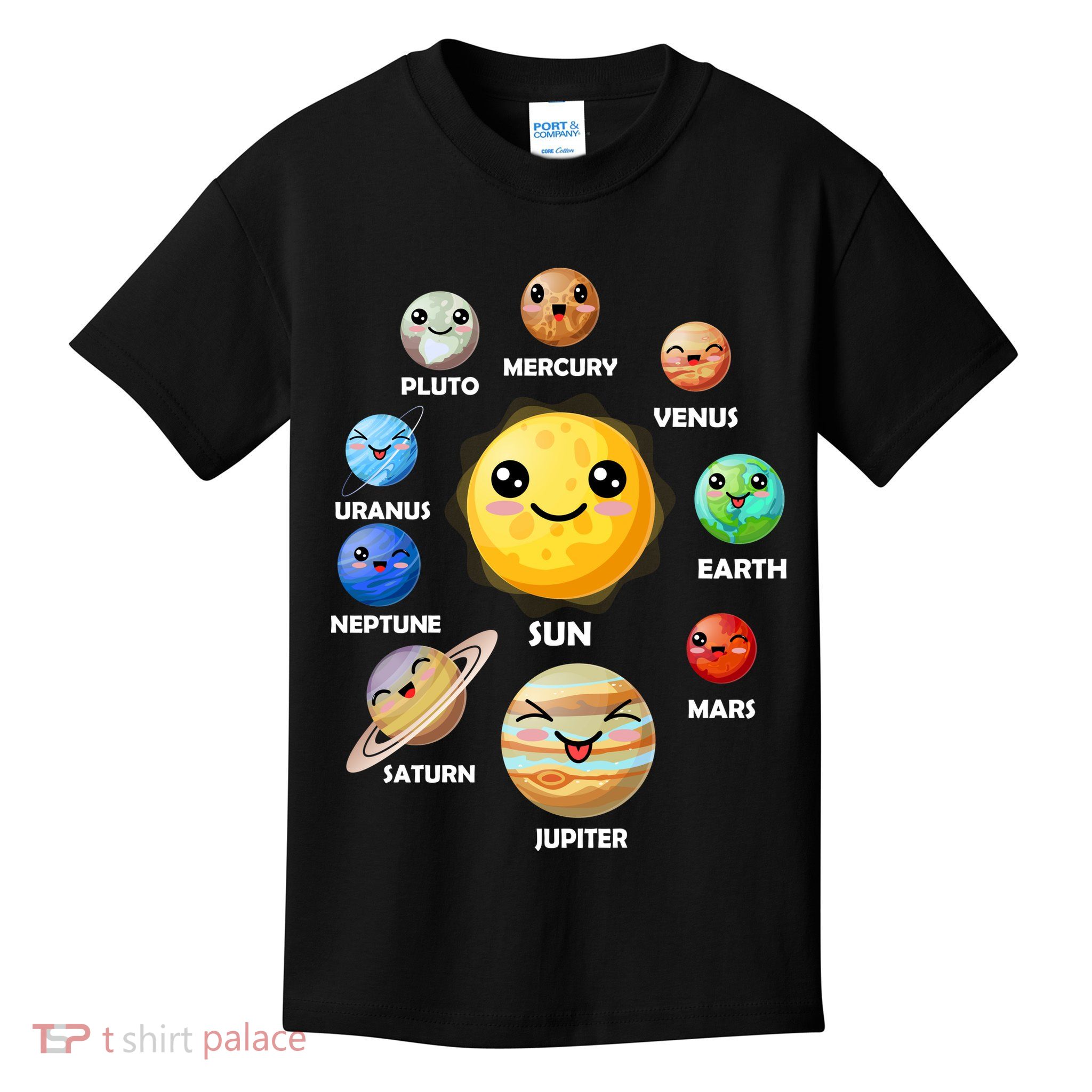 Cute Solar System Emoji Kids T-Shirt