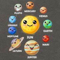 Cute Solar System Emoji Cotton Canvas Backpack