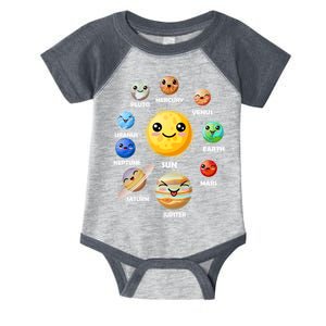 Cute Solar System Emoji Infant Baby Jersey Bodysuit