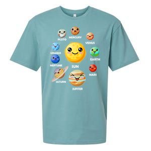 Cute Solar System Emoji Sueded Cloud Jersey T-Shirt