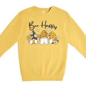 Cute Spring Bee Happy Gnomes Premium Crewneck Sweatshirt