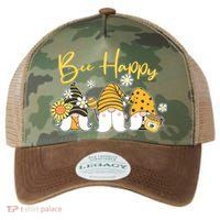 Cute Spring Bee Happy Gnomes Legacy Tie Dye Trucker Hat
