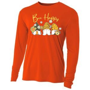 Cute Spring Bee Happy Gnomes Cooling Performance Long Sleeve Crew