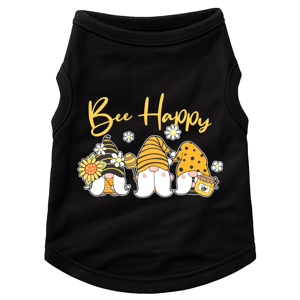 Cute Spring Bee Happy Gnomes Doggie Tank