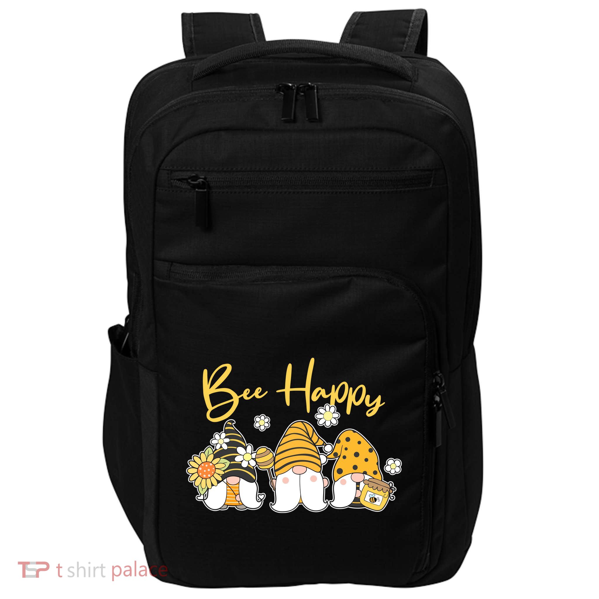 Cute Spring Bee Happy Gnomes Impact Tech Backpack