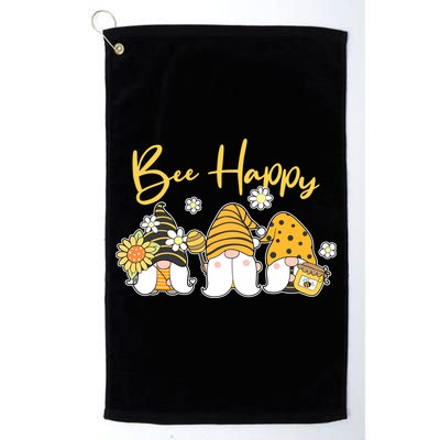 Cute Spring Bee Happy Gnomes Golf Towel