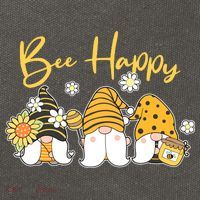 Cute Spring Bee Happy Gnomes Cotton Canvas Backpack