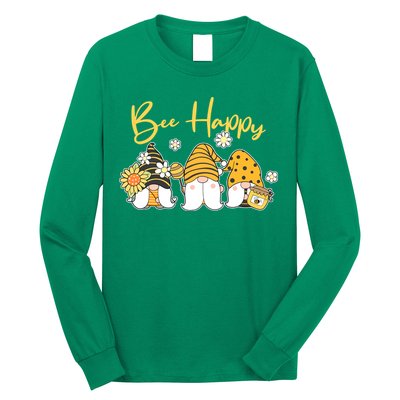 Cute Spring Bee Happy Gnomes Long Sleeve Shirt