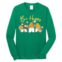 Cute Spring Bee Happy Gnomes Long Sleeve Shirt