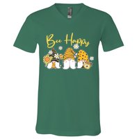 Cute Spring Bee Happy Gnomes V-Neck T-Shirt
