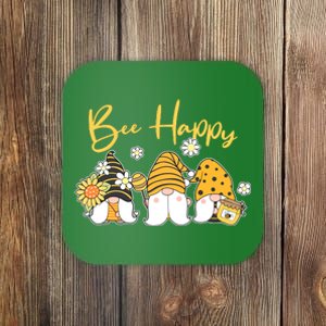 Cute Spring Bee Happy Gnomes Coaster