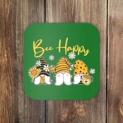 Cute Spring Bee Happy Gnomes Coaster