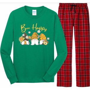 Cute Spring Bee Happy Gnomes Long Sleeve Pajama Set