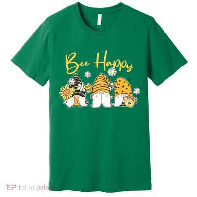 Cute Spring Bee Happy Gnomes Premium T-Shirt
