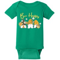 Cute Spring Bee Happy Gnomes Baby Bodysuit