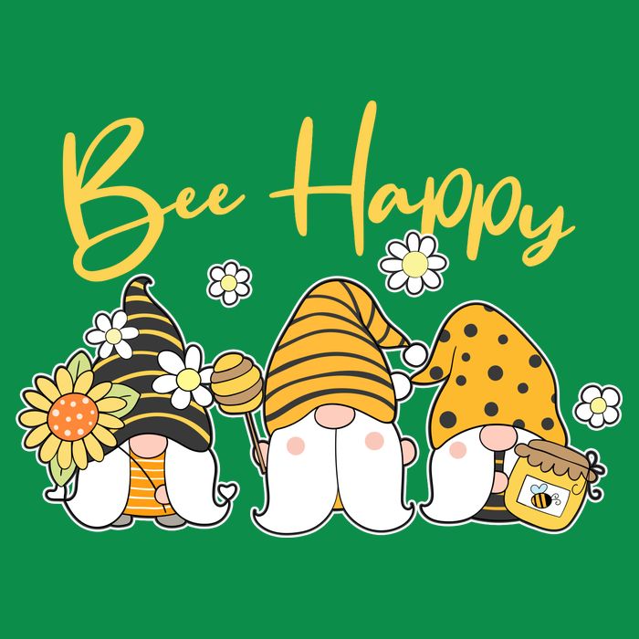 Cute Spring Bee Happy Gnomes Baby Bodysuit
