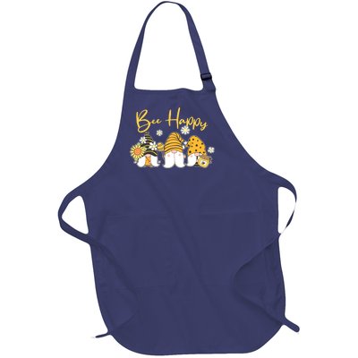 Cute Spring Bee Happy Gnomes Full-Length Apron With Pockets