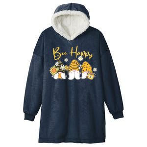 Cute Spring Bee Happy Gnomes Hooded Wearable Blanket