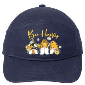 Cute Spring Bee Happy Gnomes 7-Panel Snapback Hat