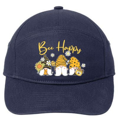 Cute Spring Bee Happy Gnomes 7-Panel Snapback Hat