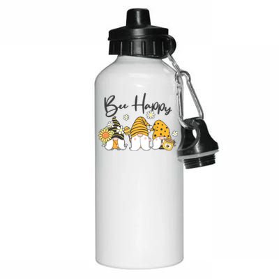 Cute Spring Bee Happy Gnomes Aluminum Water Bottle 