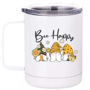 Cute Spring Bee Happy Gnomes 12 oz Stainless Steel Tumbler Cup