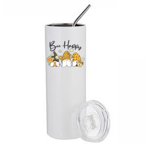 Cute Spring Bee Happy Gnomes Stainless Steel Tumbler