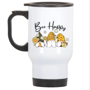 Cute Spring Bee Happy Gnomes Stainless Steel Travel Mug