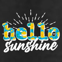Cute Springy Summery Hello Sunshine 7 Panel Mesh Trucker Snapback Hat