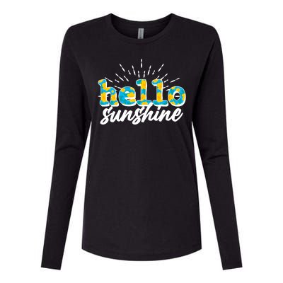 Cute Springy Summery Hello Sunshine Womens Cotton Relaxed Long Sleeve T-Shirt