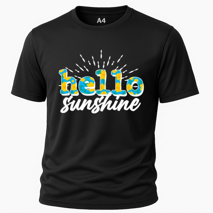 Cute Springy Summery Hello Sunshine Cooling Performance Crew T-Shirt