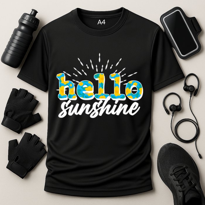 Cute Springy Summery Hello Sunshine Cooling Performance Crew T-Shirt