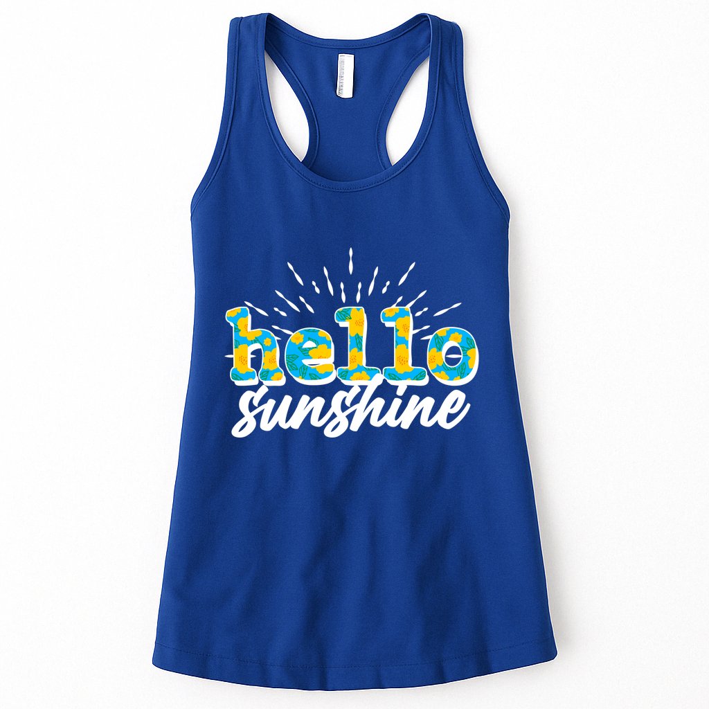 Cute Springy Summery Hello Sunshine Womens Tank Top