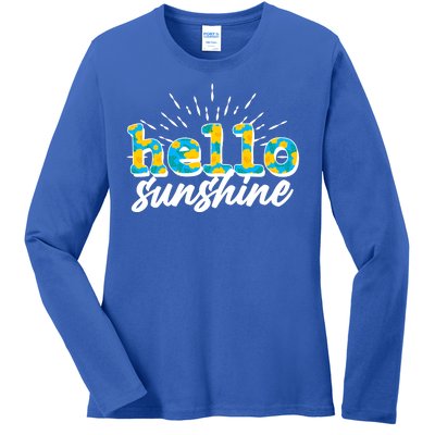 Cute Springy Summery Hello Sunshine Ladies Long Sleeve Shirt